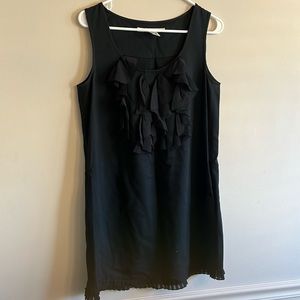 Women’s vintage Diane vonFurstenberg black dress with silk accents Size 10
